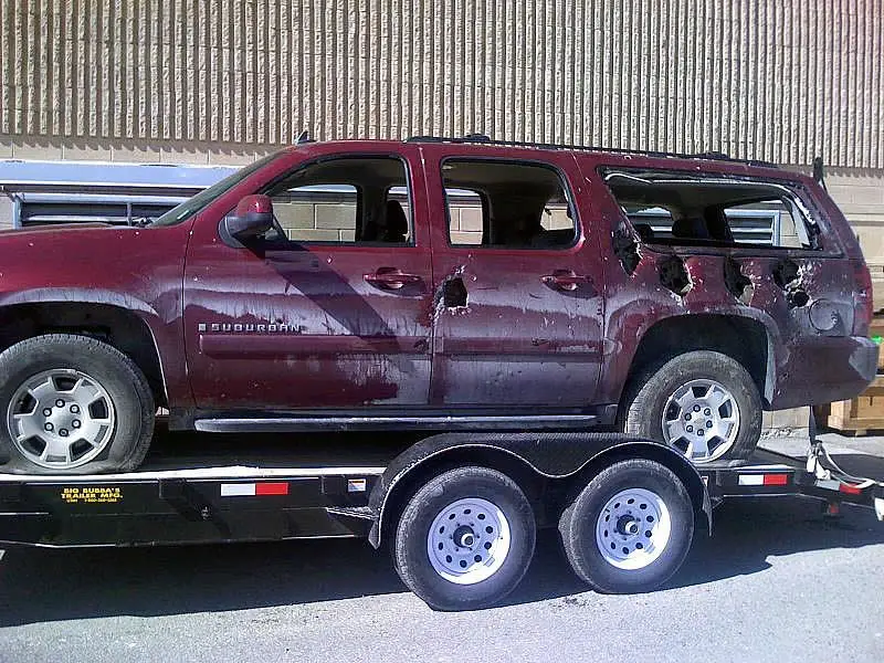 SUV Taken Out by F-16 in Utah