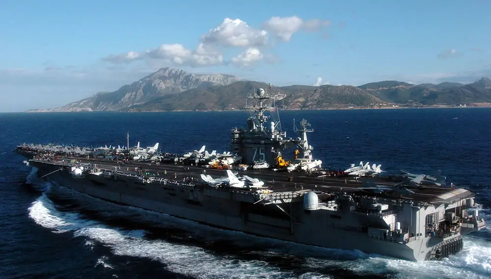 Strait of Gibraltar (Oct. 31, 2004) – The Nimitz-class aircraft carrier USS 