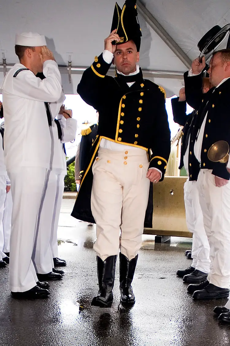 Military Photos Saluting His Side Boys