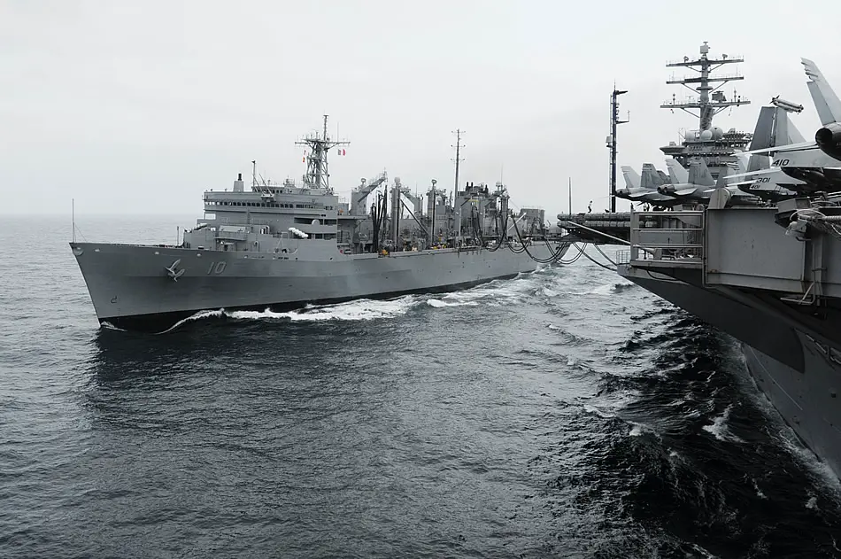 Military Photos USNS Bridge Replenishes USS Nimitz